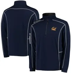 Columbia Golf Men's Golf Navy Cal Bears Shotgun Omni-Wick Quarter-Zip Pullover Jacket