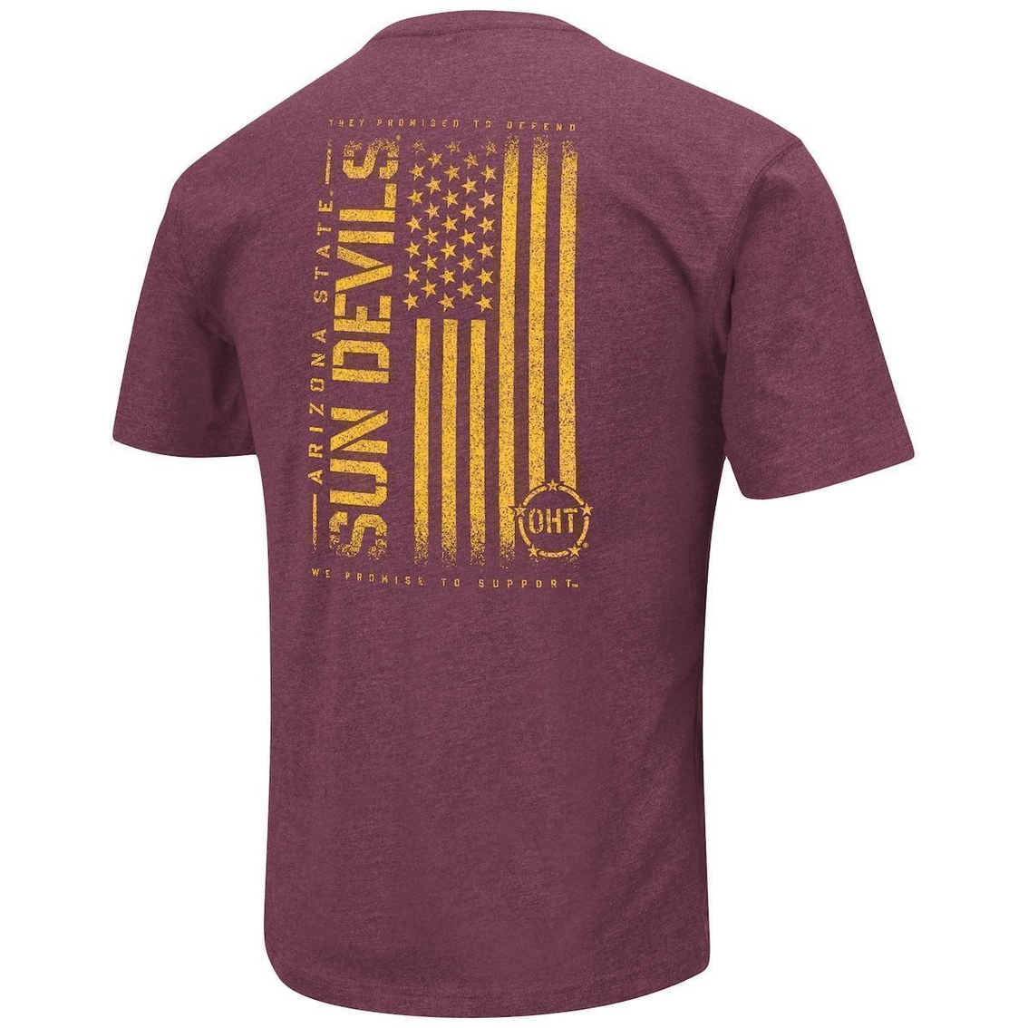 Colosseum Men's Maroon Arizona State Sun Devils OHT Military Appreciation Flag 2.0 T-Shirt 4 Colosseum Men's Maroon Arizona State Sun Devils OHT Military Appreciation Flag 2.0 T-Shirt - Image 4