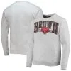 League Collegiate Wear Men's Heathered Gray Brown Bears Upperclassman Pocket Pullover Sweatshirt