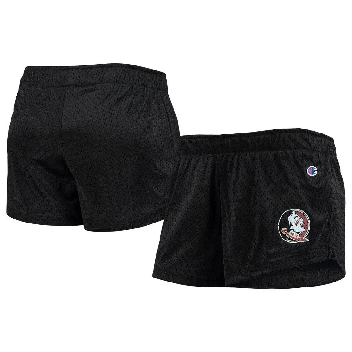 Champion Women's Black Florida State Seminoles Logo Mesh Shorts 2 Champion Women's Black Florida State Seminoles Logo Mesh Shorts - Image 2