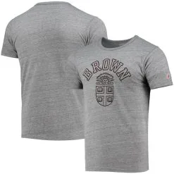 League Collegiate Wear Men's Heathered Gray Brown Bears Tide Seal Nuevo Victory Falls Tri-Blend T-Shirt