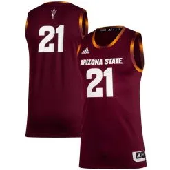 Men's Adidas #21 Maroon Arizona State Sun Devils Swingman Jersey