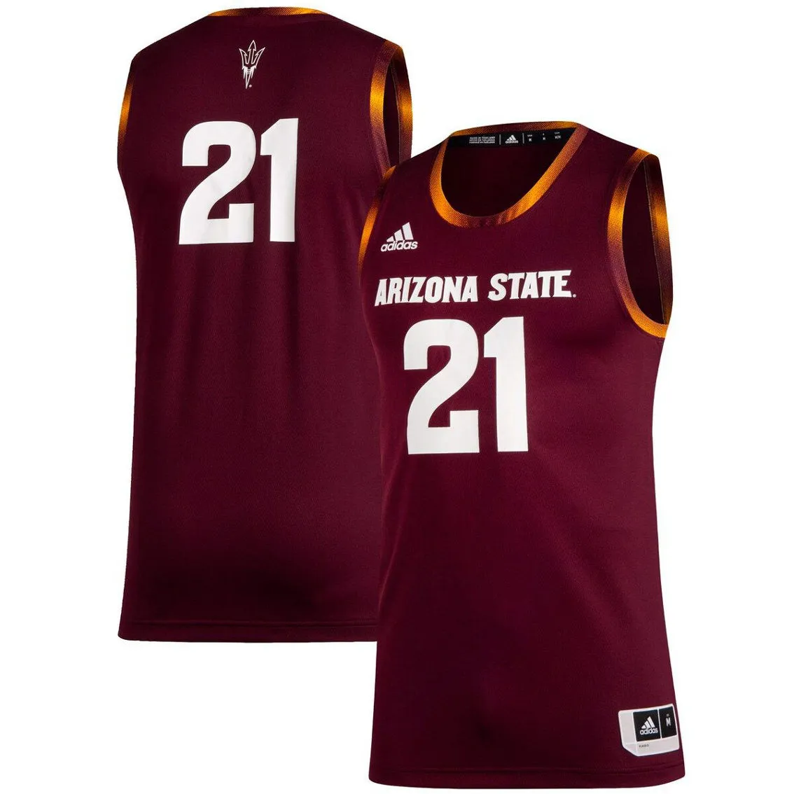 Men's Adidas #21 Maroon Arizona State Sun Devils Swingman Jersey 1 Men's Adidas #21 Maroon Arizona State Sun Devils Swingman Jersey