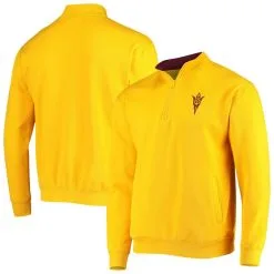 Colosseum Men's Gold Arizona State Sun Devils Tortugas Logo Quarter-Zip Jacket