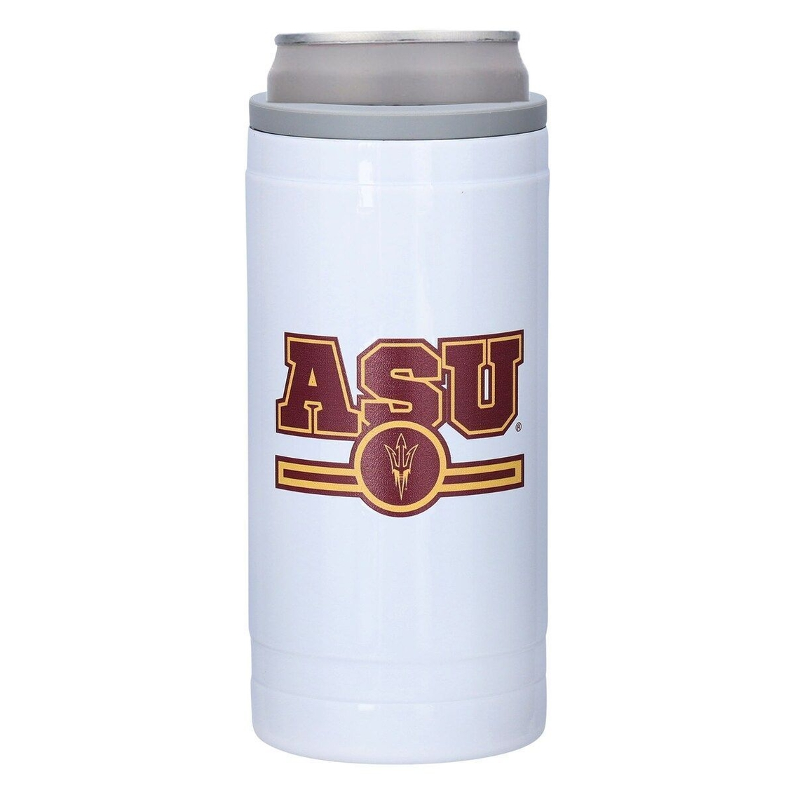 Logo Brands Arizona State Sun Devils 12oz. Letterman Slim Can Cooler 2 Logo Brands Arizona State Sun Devils 12oz. Letterman Slim Can Cooler - Image 2