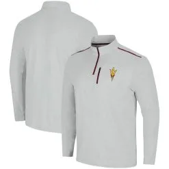 Colosseum Men's Heathered Gray Arizona State Sun Devils Great Scott Quarter-Zip Jacket 5 Colosseum Men's Heathered Gray Arizona State Sun Devils Great Scott Quarter-Zip Jacket -Arizona State Sun Devils Shop DSCO1142688001 1927 ALT1