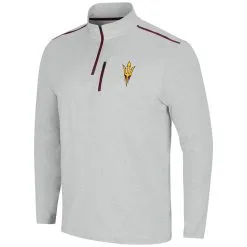 Colosseum Men's Heathered Gray Arizona State Sun Devils Great Scott Quarter-Zip Jacket 6 Colosseum Men's Heathered Gray Arizona State Sun Devils Great Scott Quarter-Zip Jacket -Arizona State Sun Devils Shop DSCO1142688001 1927 ALT2