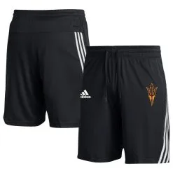 Men's Adidas Black Arizona State Sun Devils AEROREADY Three-Stripe Knit Shorts