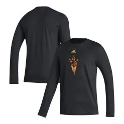 Adidas Men's Black Arizona State Sun Devils Locker Logo Fresh Long Sleeve T-Shirt