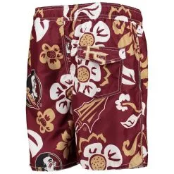 Wes & Willy Youth Garnet Florida State Seminoles Floral Volley Swim Trunks -Arizona State Sun Devils Shop DSCO1143782725 2862 ALT3