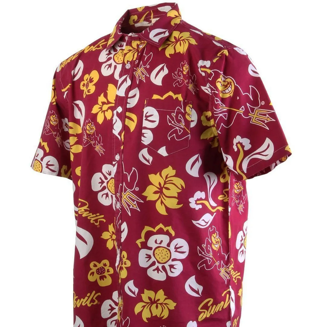 Men's Wes & Willy Red Arizona State Sun Devils Floral Button-Up Shirt 3 Men's Wes & Willy Red Arizona State Sun Devils Floral Button-Up Shirt - Image 3