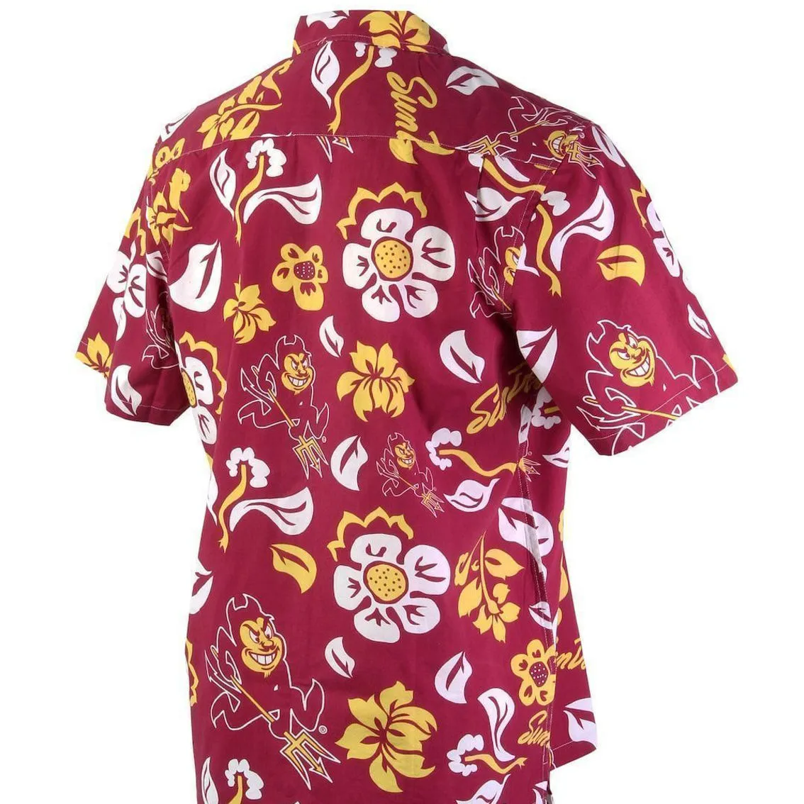 Men's Wes & Willy Red Arizona State Sun Devils Floral Button-Up Shirt 4 Men's Wes & Willy Red Arizona State Sun Devils Floral Button-Up Shirt - Image 4
