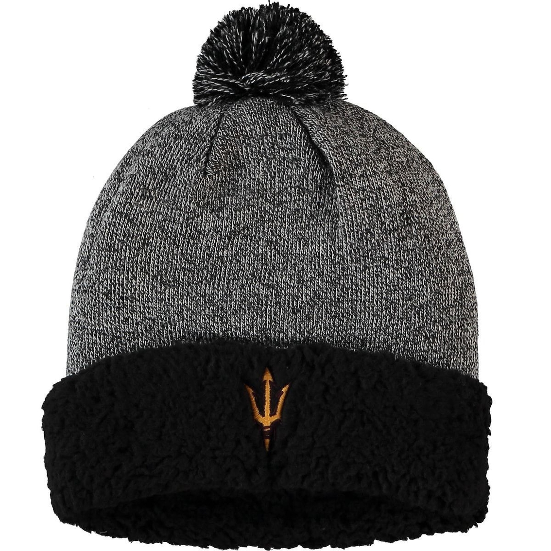 Women's Top Of The World Black Arizona State Sun Devils Snug Cuffed Knit Hat With Pom 1 Women's Top Of The World Black Arizona State Sun Devils Snug Cuffed Knit Hat With Pom