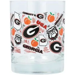 Indigo Falls Georgia Bulldogs 14oz. Local Rocks Glass