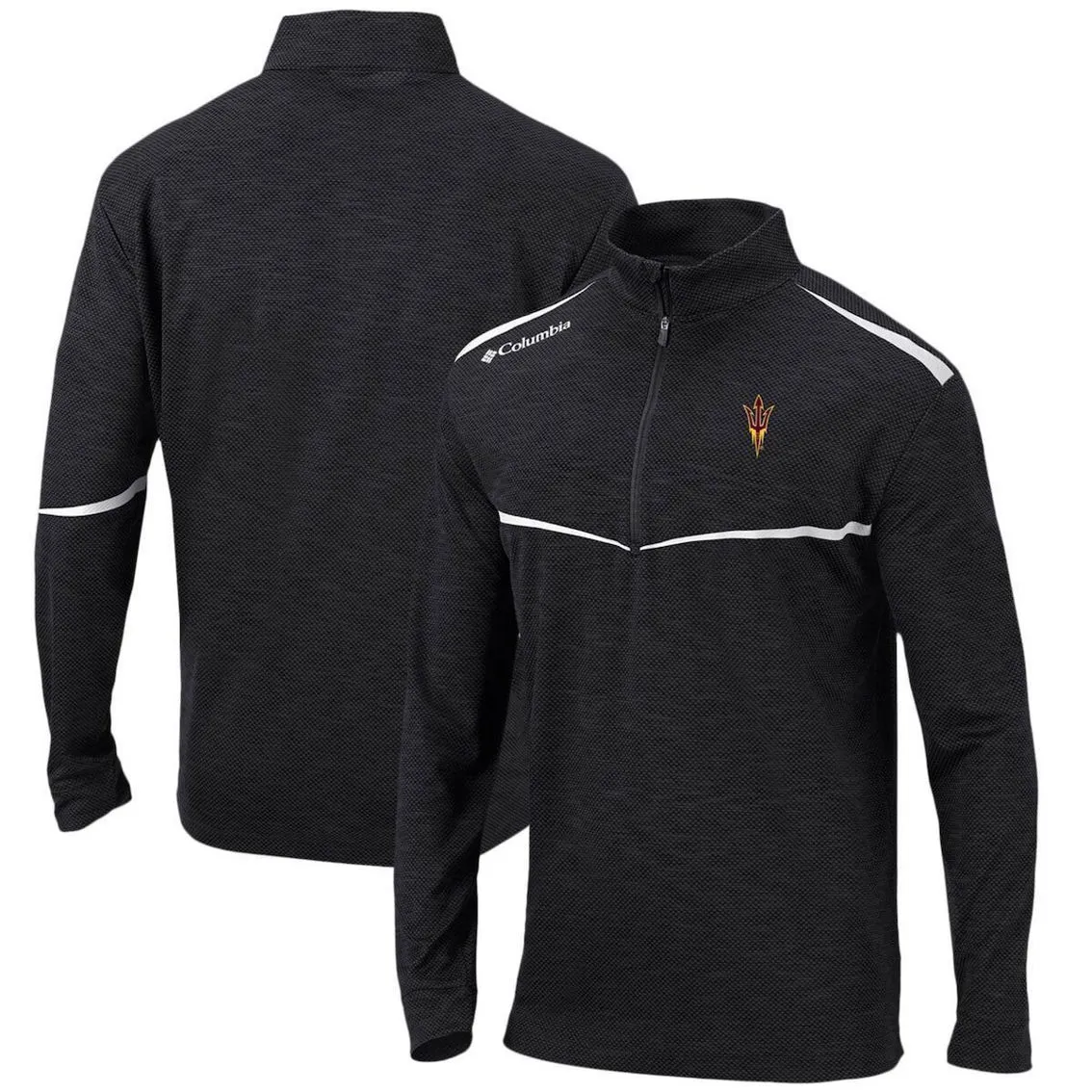 Columbia Golf Men's Black Arizona State Sun Devils Scorecard Quarter-Zip Jacket 1 Columbia Golf Men's Black Arizona State Sun Devils Scorecard Quarter-Zip Jacket