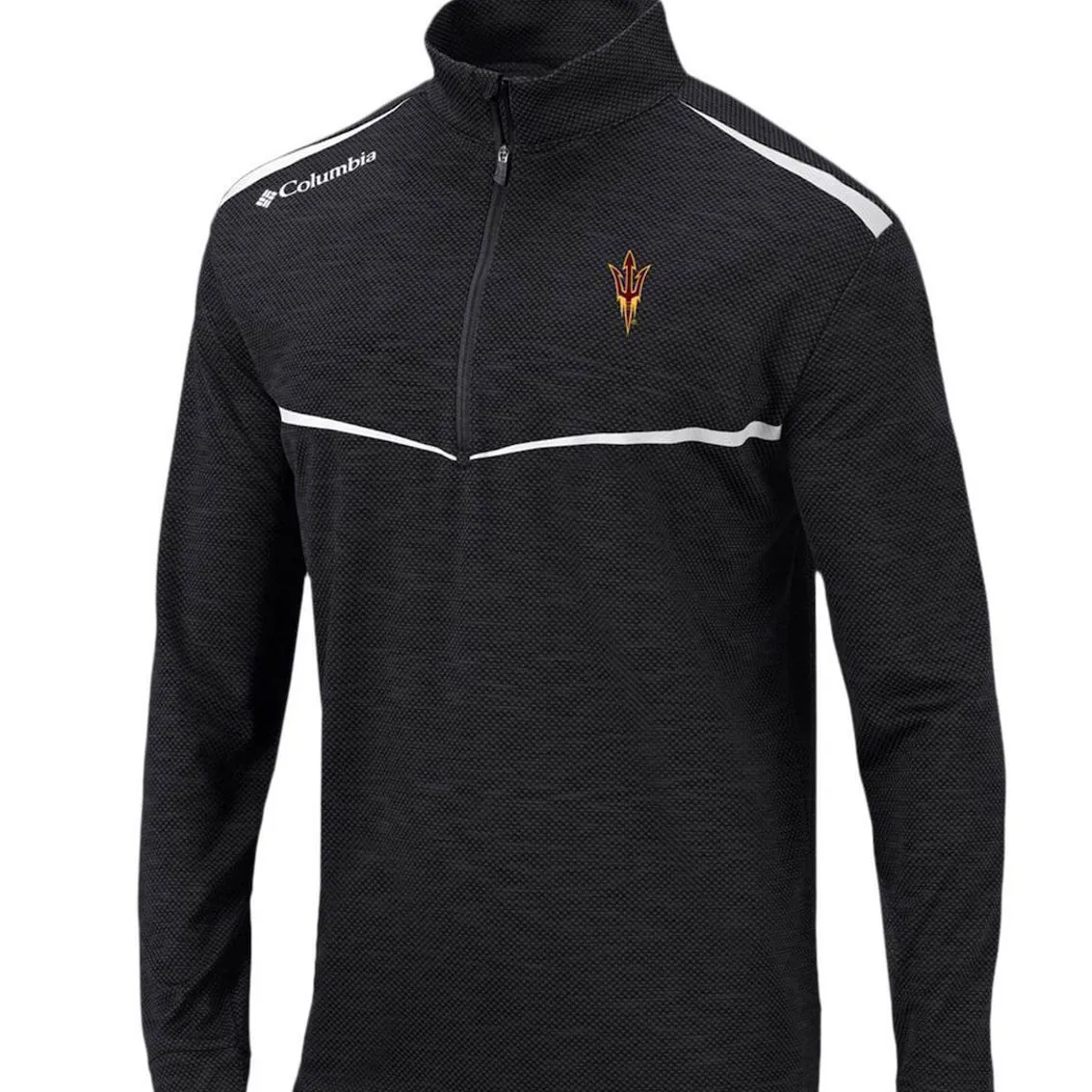 Columbia Golf Men's Black Arizona State Sun Devils Scorecard Quarter-Zip Jacket 3 Columbia Golf Men's Black Arizona State Sun Devils Scorecard Quarter-Zip Jacket - Image 3