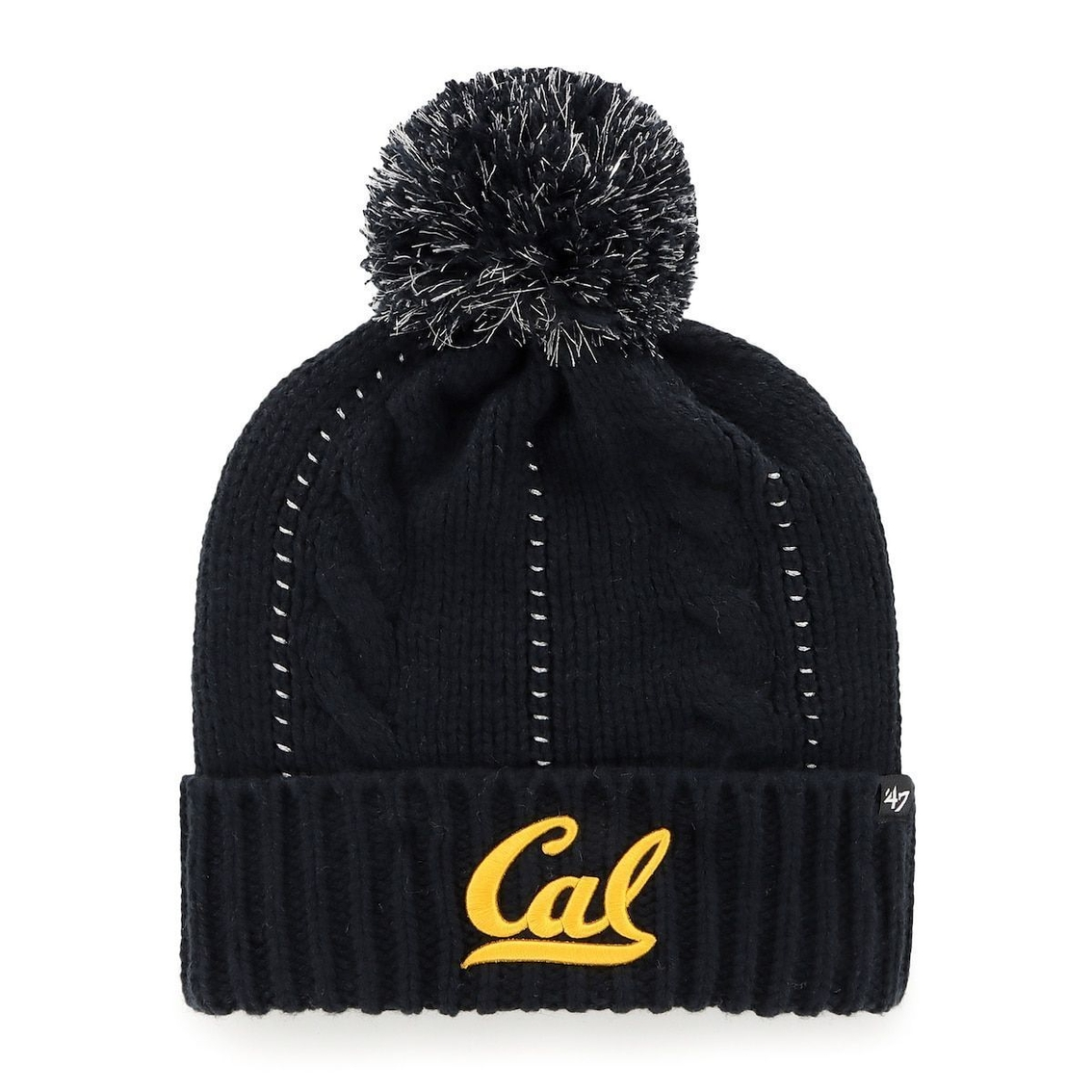 '47 Women's Navy Cal Bears Bauble Cuffed Knit Hat With Pom 1 '47 Women's Navy Cal Bears Bauble Cuffed Knit Hat With Pom