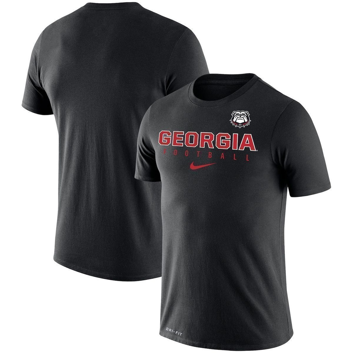 Nike Men's Black Georgia Bulldogs Football Practice Legend Performance T-Shirt 2 Nike Men's Black Georgia Bulldogs Football Practice Legend Performance T-Shirt - Image 2