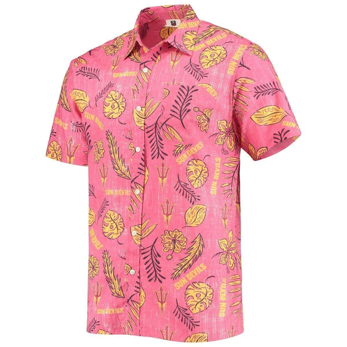 Wes & Willy Men's Maroon Arizona State Sun Devils Vintage Floral Button-Up Shirt 3 Wes & Willy Men's Maroon Arizona State Sun Devils Vintage Floral Button-Up Shirt - Image 3