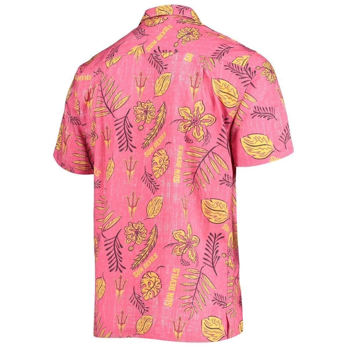 Wes & Willy Men's Maroon Arizona State Sun Devils Vintage Floral Button-Up Shirt 4 Wes & Willy Men's Maroon Arizona State Sun Devils Vintage Floral Button-Up Shirt - Image 4