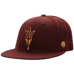 Men's Top Of The World Maroon Arizona State Sun Devils Team Color Fitted Hat