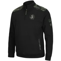 Colosseum Men's Black Florida State Seminoles OHT Military Appreciation Commo Fleece Quarter-Zip Jacket -Arizona State Sun Devils Shop DSCO1146287431 1007 ALT2