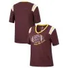 Colosseum Women's Heathered Maroon Arizona State Sun Devils 15 Min Early Football V-Neck T-Shirt