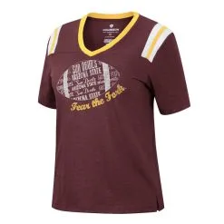 Colosseum Women's Heathered Maroon Arizona State Sun Devils 15 Min Early Football V-Neck T-Shirt 6 Colosseum Women's Heathered Maroon Arizona State Sun Devils 15 Min Early Football V-Neck T-Shirt -Arizona State Sun Devils Shop DSCO1146288908 2882 ALT2