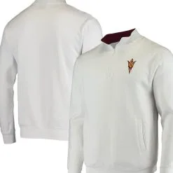 Colosseum Men's White Arizona State Sun Devils Tortugas Logo Quarter-Zip Jacket