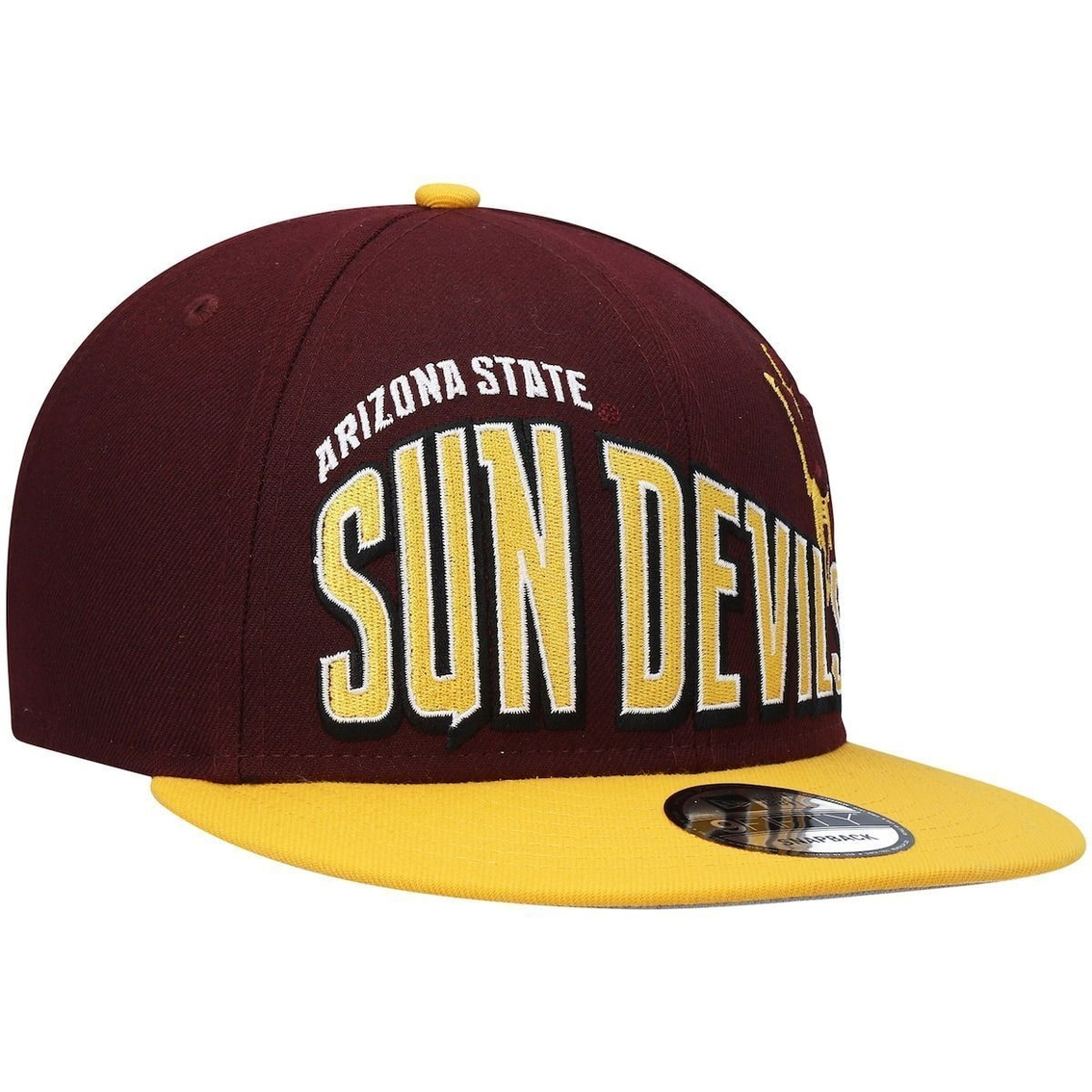 New Era Men's Maroon Arizona State Sun Devils Two-Tone Vintage Wave 9FIFTY Snapback Hat 4 New Era Men's Maroon Arizona State Sun Devils Two-Tone Vintage Wave 9FIFTY Snapback Hat - Image 4