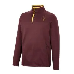 Colosseum Men's Maroon Arizona State Sun Devils Rebound Quarter-Snap Jacket -Arizona State Sun Devils Shop DSCO1146811664 2882 ALT2