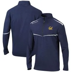 Columbia Golf Men's Navy Cal Bears Scorecard Quarter-Zip Jacket
