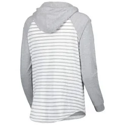 Colosseum Women's Heathered Gray/White Arizona State Sun Devils Gloria Raglan Long Sleeve Hoodie T-Shirt -Arizona State Sun Devils Shop DSCO1146832078 VNFK ALT3