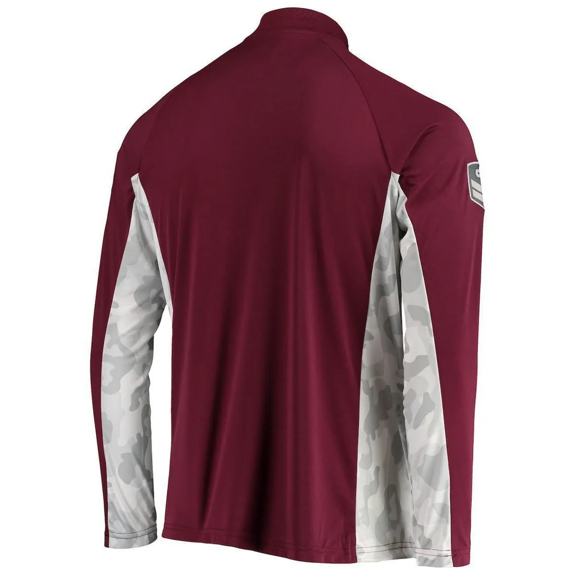 Colosseum Men's Maroon Arizona State Sun Devils OHT Military Appreciation Snow Cruise Raglan 1/4-Zip Jacket 4 Colosseum Men's Maroon Arizona State Sun Devils OHT Military Appreciation Snow Cruise Raglan 1/4-Zip Jacket - Image 4