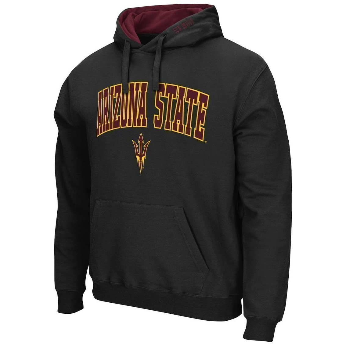Colosseum Men's Black Arizona State Sun Devils Arch & Logo 3.0 Pullover Hoodie 3 Colosseum Men's Black Arizona State Sun Devils Arch & Logo 3.0 Pullover Hoodie - Image 3
