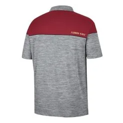 Colosseum Men's Heathered Gray/Garnet Florida State Seminoles Birdie Polo -Arizona State Sun Devils Shop DSCO1147089403 1927 ALT3