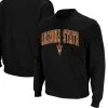 Colosseum Men's Black Arizona State Sun Devils Arch & Logo Crew Neck Sweatshirt