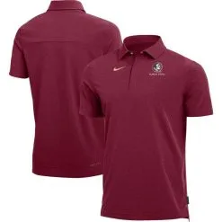Nike Men's Heathered Garnet Florida State Seminoles 2022 Coach Performance Polo