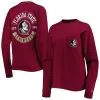 League Collegiate Wear Women's Garnet Florida State Seminoles Oversized Pocket Long Sleeve T-Shirt