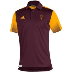 Adidas Men's Maroon Arizona State Sun Devils 2021 Sideline Primeblue Polo -Arizona State Sun Devils Shop DSCO1148050392 2882 ALT2