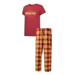 Concepts Sport Women's Maroon/Gold Arizona State Sun Devils Badge T-Shirt & Flannel Pants Sleep Set