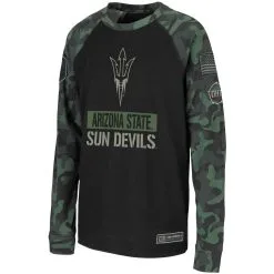 Colosseum Youth Black/Camo Arizona State Sun Devils OHT Military Appreciation Raglan Long Sleeve T-Shirt 6 Colosseum Youth Black/Camo Arizona State Sun Devils OHT Military Appreciation Raglan Long Sleeve T-Shirt -Arizona State Sun Devils Shop DSCO1148301580 1007 ALT2