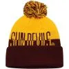 Adidas Men's Maroon/Gold Arizona State Sun Devils Colorblock Cuffed Knit Hat With Pom