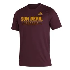 Adidas Men's Maroon Arizona State Sun Devils Sideline Football Locker Practice Creator AEROREADY T-Shirt -Arizona State Sun Devils Shop DSCO1148301877 2882 ALT2