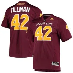 Adidas Men's Pat Tillman Maroon Arizona State Sun Devils Team Premier Football Jersey