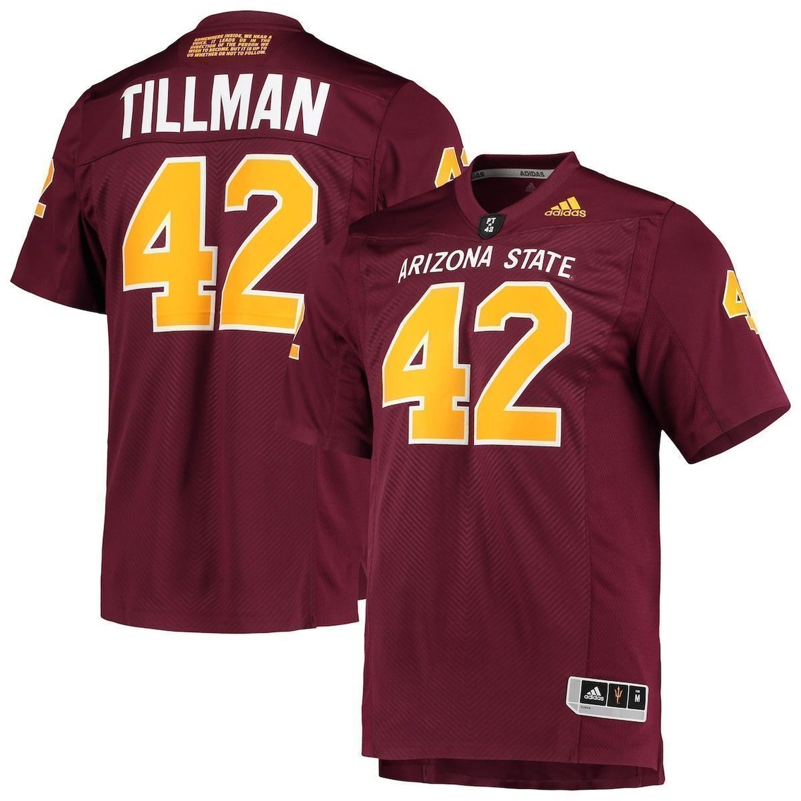 Adidas Men's Pat Tillman Maroon Arizona State Sun Devils Team Premier Football Jersey 1 Adidas Men's Pat Tillman Maroon Arizona State Sun Devils Team Premier Football Jersey