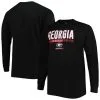 Profile Men's Black Georgia Bulldogs Big & Tall Two-Hit Raglan Long Sleeve T-Shirt