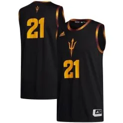 Men's Adidas #21 Black Arizona State Sun Devils Swingman Jersey