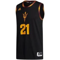 Men's Adidas #21 Black Arizona State Sun Devils Swingman Jersey -Arizona State Sun Devils Shop DSCO1148306919 1007 ALT2