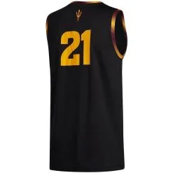 Men's Adidas #21 Black Arizona State Sun Devils Swingman Jersey -Arizona State Sun Devils Shop DSCO1148306919 1007 ALT3